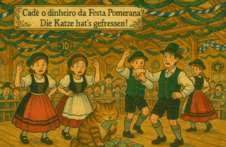 Cadê o dinheiro da Festa Pomerana? Die Katze hat’s gefressen!